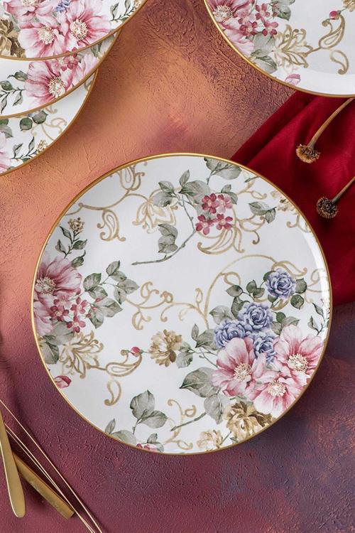 HCA-06409/4 Rosa 6lı Servis Tabağı - 26 cm