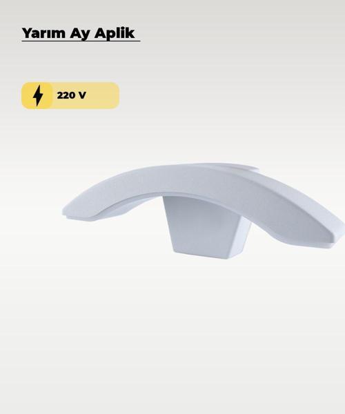 Beyaz Led Yarım Ay Aplik 3200K (Sarı Işık)