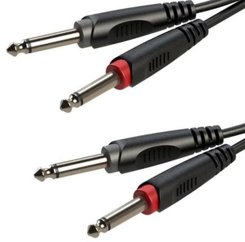 RX-K13003 3 METRE 2 X 6.3 MM MONO GİTAR - 2 X6.3 MONO GİTAR HAZIR KABLO
