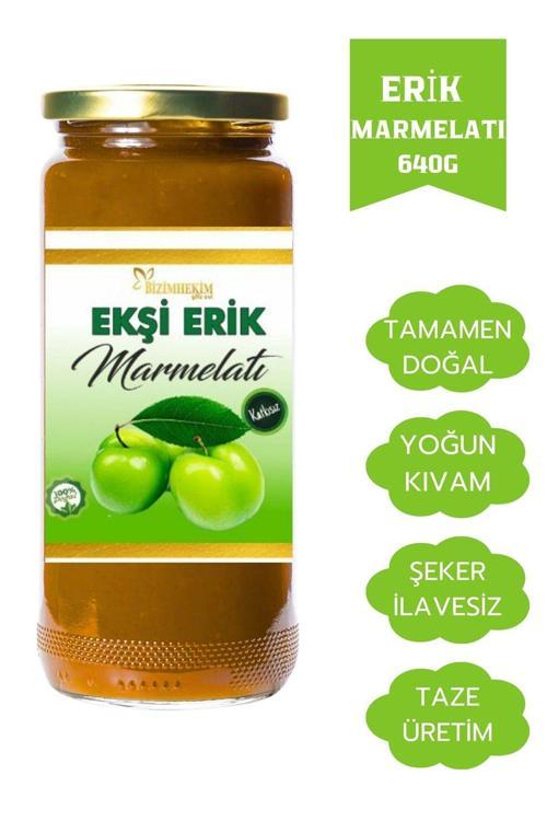 %100 Doğal Erik Marmelatı 640 Gr %80 Meyve- Katkı Maddesi Renklendirici Ve Koruyucu İçermez