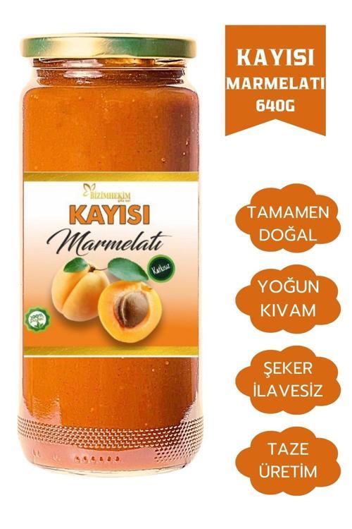 %100 Doğal Kayısı Marmelatı 640 Gr %80 Meyve- Katkı Maddesi Renklendirici Ve Koruyucu İçermez