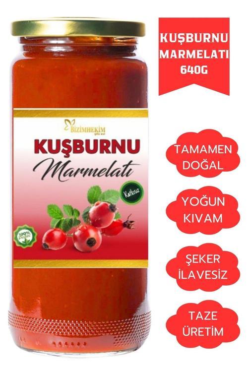 %100 Doğal Kuşburnu Marmelatı 640 Gr %80 Meyve- Katkı Maddesi Renklendirici Ve Koruyucu İçermez
