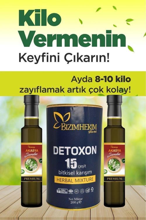Acacia Akasya Gamı Şurubu Kilo Vermeye Ödem Atmaya Yardımcı Detox Diyet Seti