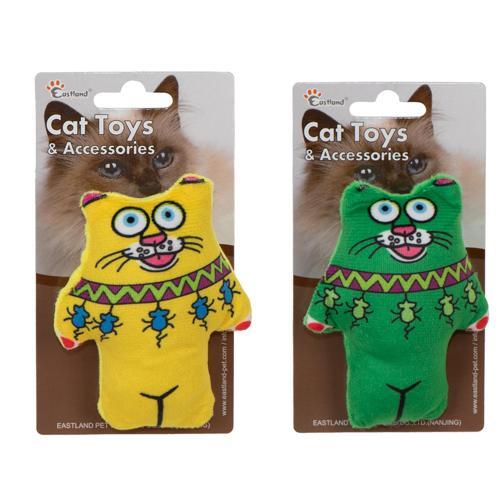 Kedi Otlu Öten Peluş Kedi 11,5cm