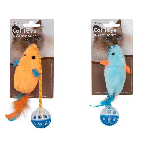 Tüylü Zilli Peluş Fare 28cm