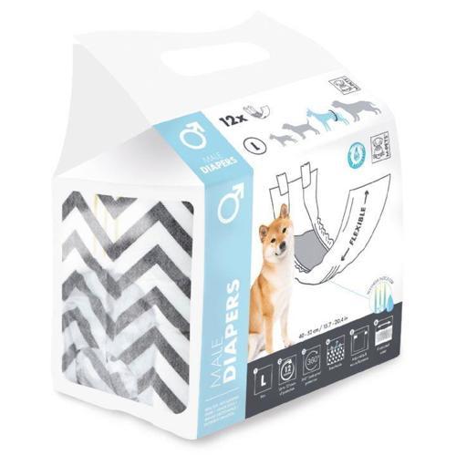 Diapers Erkek Köpekler İçin Külot (L) 12'li