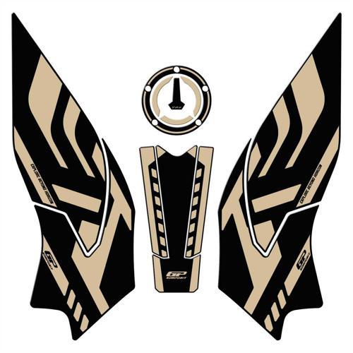 Benelli TRK 702 X 2024 Uyumlu Tank Pad Seti Siyah-Bej