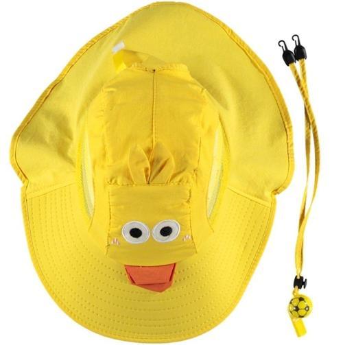 Çocuk Şapka Fileli Düdük Aksesuarlı Fötr Yazlık Plaj Şapka 4/8 Yaş Ayarlanabilir Ölçü