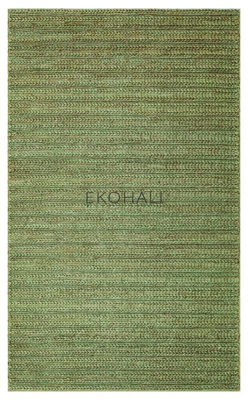 Netra Koleksiyonu Jüt ile üretilen el dokuma sisal kilim Triple Green XW