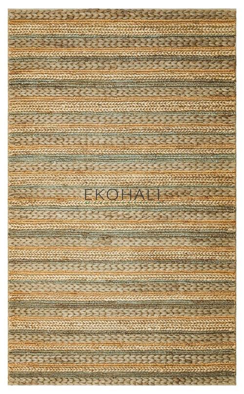 Netra Koleksiyonu Jüt ile üretilen el dokuma sisal kilim S-1103 Grey Multy XW