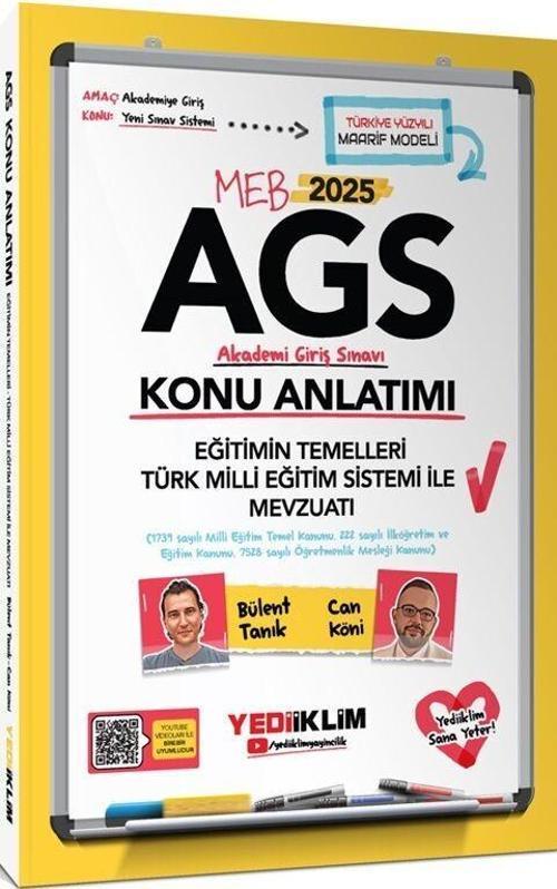 2025 MEB AGS Eğitimin Temelleri Türk Milli Eğitim Sistemi ile Mevzuatı Konu Anlatımı Yediiklim