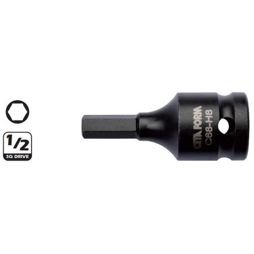 Form 1/2”Allen Uçlu Havalı Lokma Bits 19 mm - C68-H19