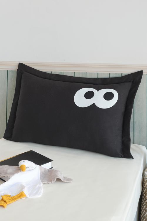 Yastık Kılıfı Oxf. Funny Siyah