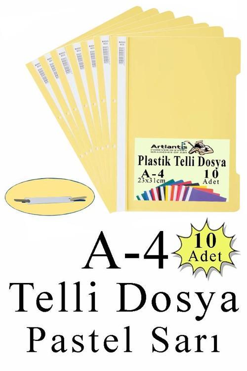 Telli Dosya Plastik A4 10 lu 1 Paket Poşet Dosyalara Uyumlu Ekonomik Kaliteli Şeffaf Kapak Telli Dosya Okul Büro Ofis