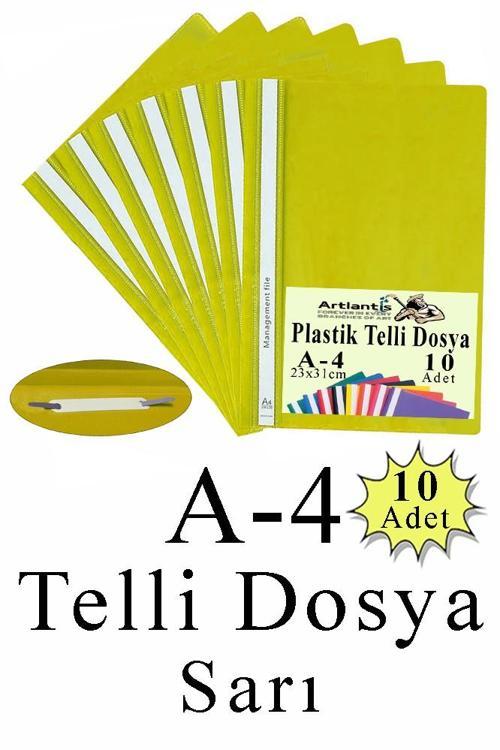 Telli Dosya Plastik A4 10 lu 1 Paket Poşet Dosyalara Uyumlu Ekonomik Kaliteli Şeffaf Kapak Telli Dosya Okul Büro Ofis