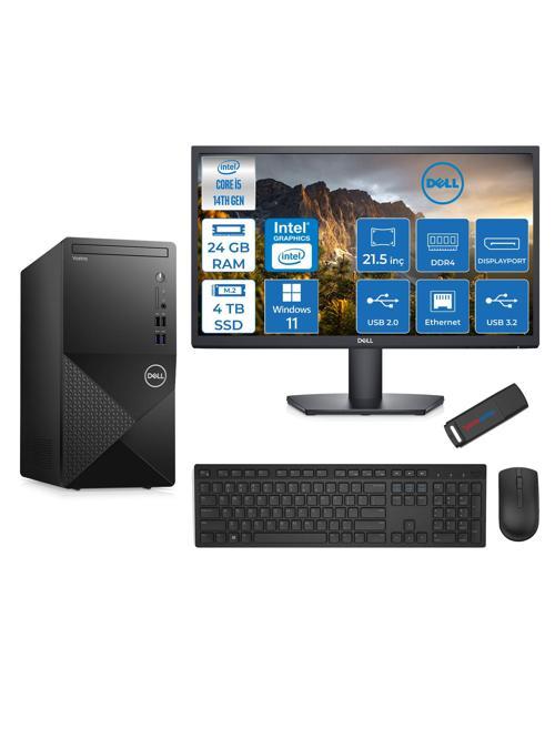 Vostro 3020MT Intel Core I5 14400 24GB 4tb SSD WIN11H 21.5 Fhd Monitör Bilgisayar ZTN2042VDT3020MTMH115+ZETTAUSBBELLEK