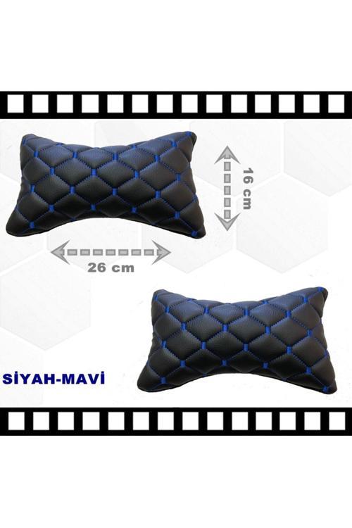Accent Blue 2011-2019 Arası Uyumlu Oto Koltuk Boyunluk Suni Deri Ve Jarse 2 Adet