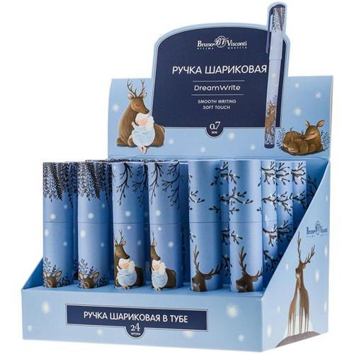 Tükenmez Kalem 0.7 Mavi Mürekkepli Dream Write Geyikler 20-0264/02 (24 Lü Paket)