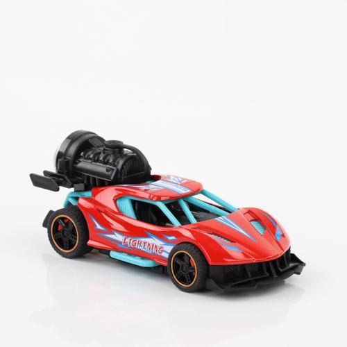 Metal Duman Çıkartan Sesli Işıklı Çek Bırak Buggy Araba  Yaklaşık 11-12 Cm  Kauçuk Tekerli