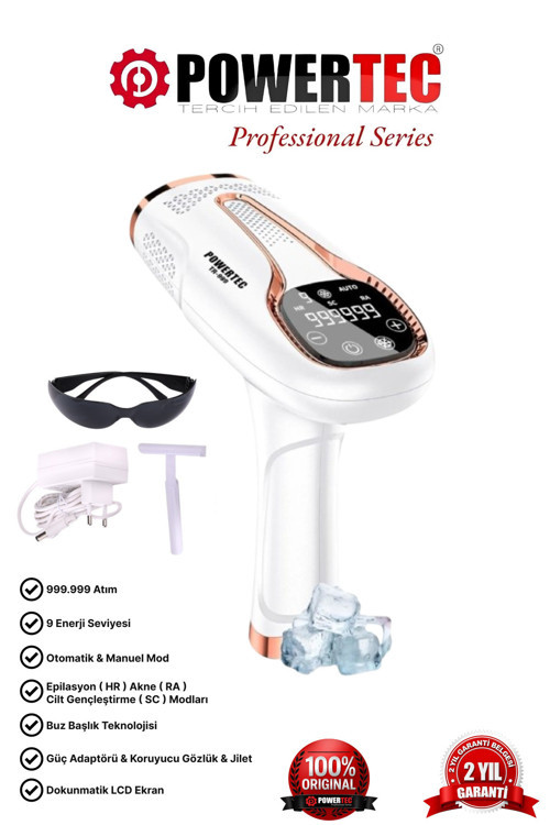 TR-999 IPL Lazer Epilasyon Aleti 999.999 Atım Otomatik/Manuel Mod