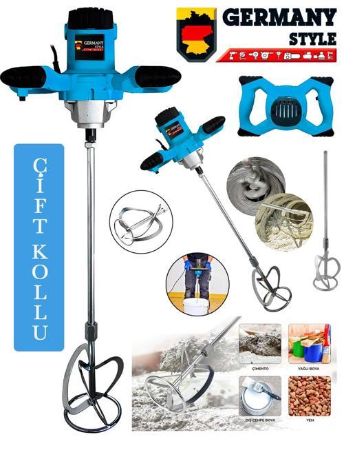1800W  Elektrikli Devir Ayarlı Alçı Boya Ve Harç Karıştırıcı Mixer