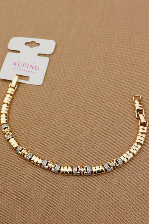 Xuping Bileklik - Vip Şık Taş Model Zirkon Taşlı Xuping Bileklik Rose 17,5+2Cm Yeni Sezon
