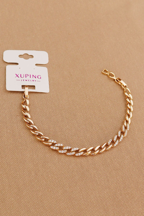 Xuping Bileklik - Vip Zirkon Taşlı Xuping Şık Bileklik Rose 17 1,5 Cm Yeni Sezon