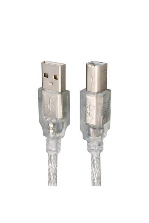 1.5 Metre 2.0V Şeffaf Mavi Usb Yazıcı Kablosu