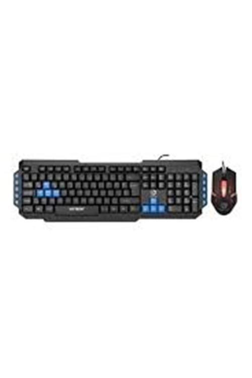 Hyk-46 Combo Siyah Usb Mavi Tuşlu Q Gaming Oyuncu Klavye Mouse Set