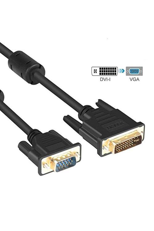 1.8M Metre 24+5 Dvı To Vga Kablo - Altın Uçlu Dvi Vga Kablo