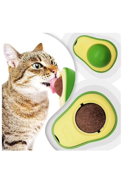 Avokado Catnipli Kedi Çimi Topu Avokado Kedi Nanesi Oyuncağı