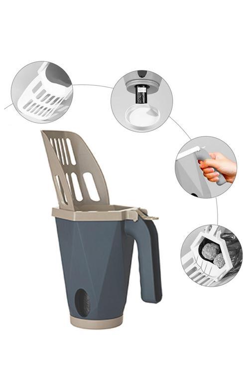 Çöp Torbası Hazneli Kum Küreği