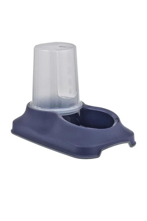 Kedi Ve Köpekler Için Mama Kabı / Su Kabı Hazneli Kaydırmaz Taban 1,5 Lt Lacivert/Mavi