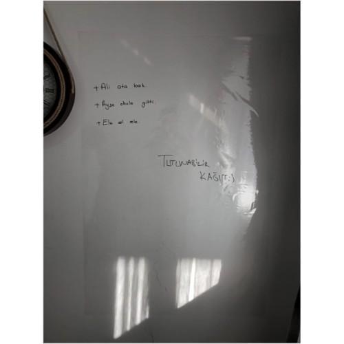 Büro Ev Ofis Dekoru için 45x500CM Üzeri Yazılabilir Yapışkanlı Şeffaf Duvar Pano Filmi
