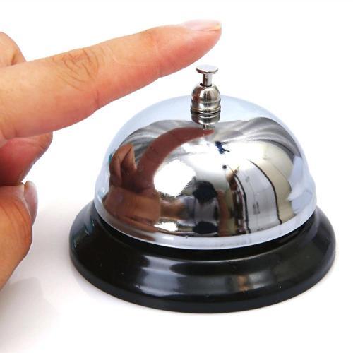 Büro Ev Dekoru için Hediyelik Silver Metal Resepsiyon Zili