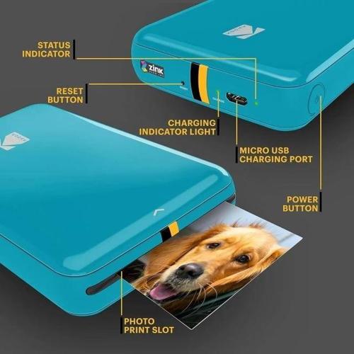 Step Anında Renkli Fotoğraf Yazıcısı Mavi Printer