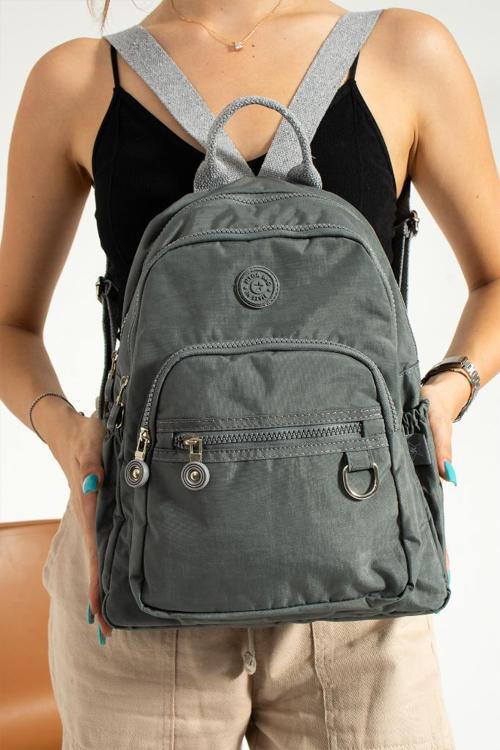 Kadın Sırt Çantası Günlük Kullanıma Uygun 30*25 Cm Klinkır Kumaş Çok Cepli Hafif Su İtici Kumaş  