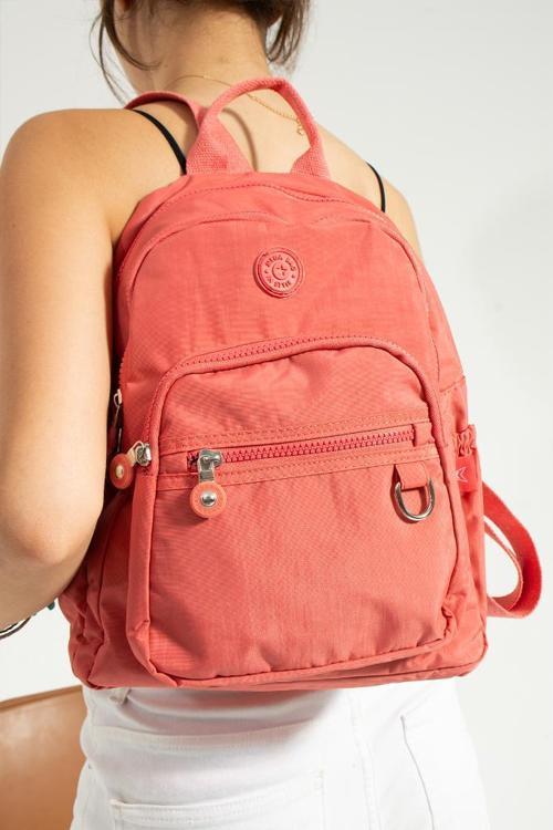 Kadın Sırt Çantası Günlük Kullanıma Uygun 30*25 Cm Klinkır Kumaş Çok Cepli Hafif Su İtici Kumaş