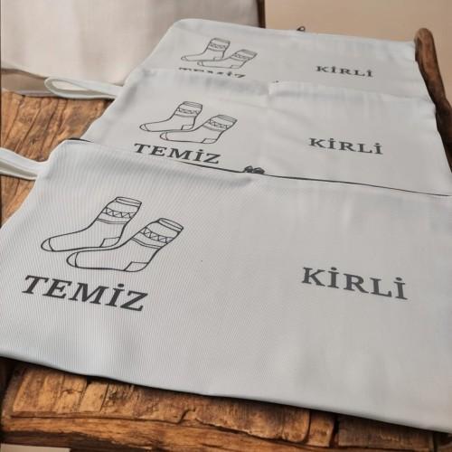 Büro Ev Ofis Hijyeni için Seyahat Tipi Baskılı Kirli Torbası