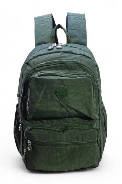 Klinkır Kumaş Lise Ortaokul Üniversite Sırt Çantası Çok Cepli Goril Anahtarlık Hediyeli! 43*30 Cm