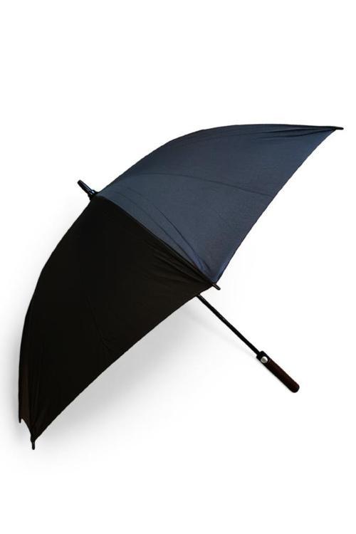 Erkek Şemsiye Siyah Renk Baston Protokol Şemsiye 110 Cm Çap 95 Cm Boy 8 Telli 