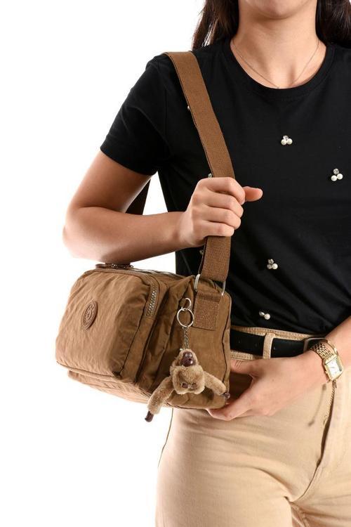 Kadın Postacı Çanta Hafif Klinkır Kumaş 25*18 Cm Çapraz Askılı Omuz Çantası Günlük Çanta 