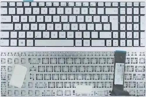 Asus N56VZ Uyumlu Notebook Klavyesi - Silver - TR