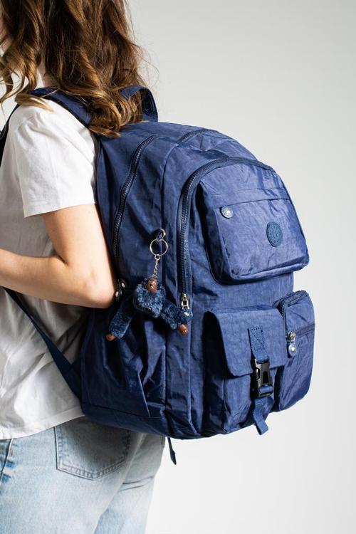 571 Collection Klinkır Sırt Çantası Çok Cepli 45*30 Cm Büyük Boy Lise Üniversite Okul Çantası