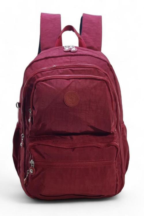 Klinkır Kumaş Lise Ortaokul Üniversite Sırt Çantası Çok Cepli Goril Anahtarlık Hediyeli! 43*30 Cm