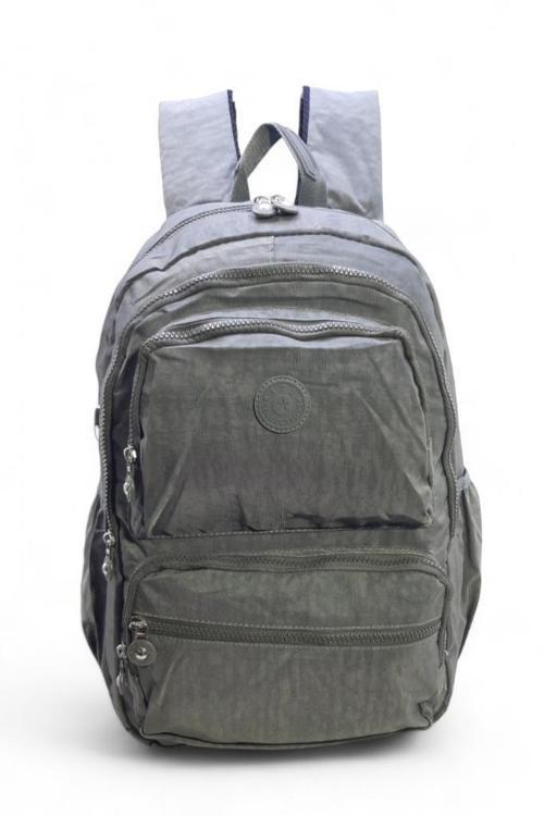 Klinkır Kumaş Lise Ortaokul Üniversite Sırt Çantası Çok Cepli Goril Anahtarlık Hediyeli! 43*30 Cm