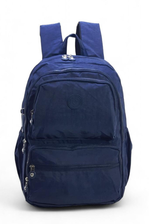 Klinkır Kumaş Lise Ortaokul Üniversite Sırt Çantası Çok Cepli Goril Anahtarlık Hediyeli! 43*30 Cm