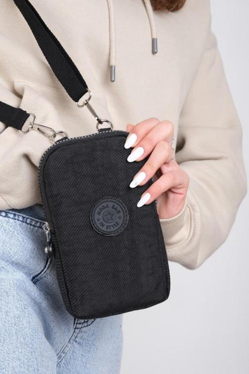 Klinkır Kumaş Mini Çapraz Askılı Kadın Cep Telefonu Çantası Mini Cüzdan Çanta 20*10 Cm Su İtici