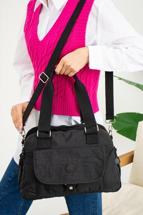 Klinkır Omuz Çantası Çok Cepli Hafif Kumaş Çapraz Postacı Çanta 30*25 Cm Günlük Kullanıma Uygun