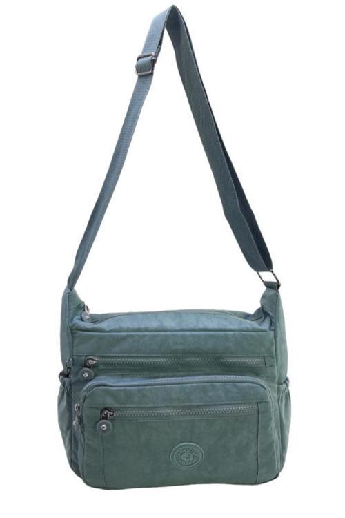 Kadın Postacı Çanta Çok Cepli Hafif Klinkır Kumaş Çapraz Askılı Omuz Çantası 30*25 Cm